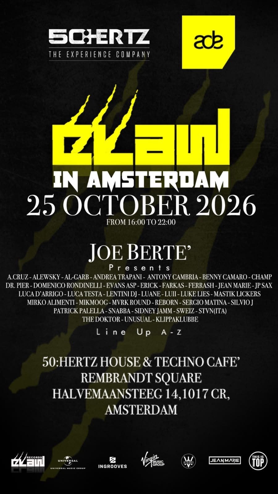 CLAW INVADE AMSTERDAM - ADE 2026 